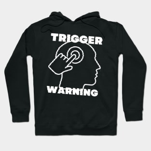 TRIGGER WARNING VHS WHITE Hoodie